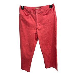Havana Jacks Cafe Coral Capri Pants Button Detail Pockets Sz 14 Relaxed Fit